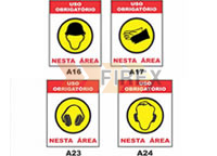 Foto Placas de Sinalização de Obrigação
