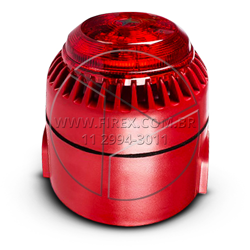 Sirene audio visual à prova de tempo multi tom FIRESK-SAVPTMT 09/24 Vcc :: Sirene Audio Visual à Prova de Tempo Multi Tom IP65 FIRESK-SAVPTMT - FOTO 1