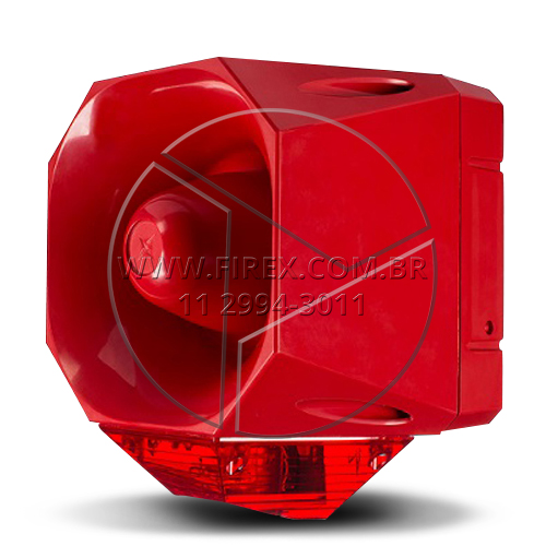 Sirene de Evacuação Audio Visual à Prova de Tempo (industrial) IP66 FIRESAVPTMT-F :: Sirene de Evacuação Audio Visual à Prova de Tempo (industrial) IP66 FIRESAVPTMT-F - FOTO 1