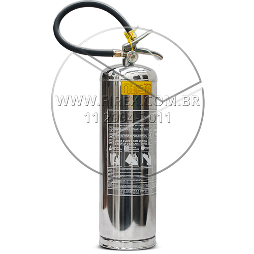 Extintor de Incêndio Portátil de Pó Químico Seco em Aço Inox - 12 kg ABC :: Extintor de Incêndio Portátil de Pó Químico Seco em Aço Inox - 12 kg ABC - FOTO 1