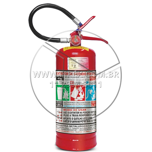 Extintor de Incêndio portátil de pó químico seco abc 4 kg. :: Extintor de incêndio portátil de Pó químico seco - Classe ABC 4kg - FOTO 1