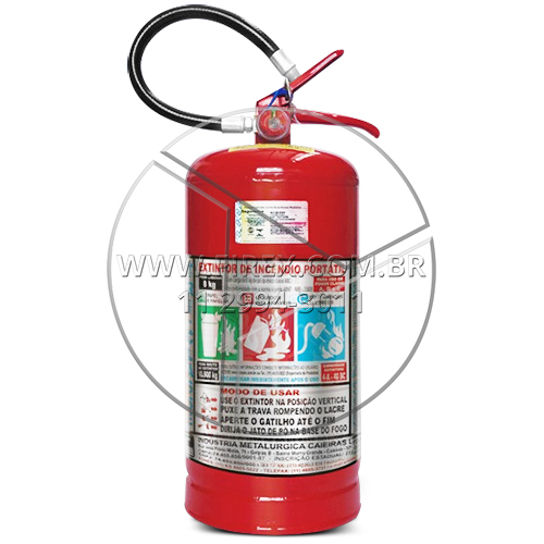 Extintor de Incêndio portátil de pó químico seco ABC 8 kg :: Extintor de incêndio portátil de Pó químico seco - Classe ABC 8kg - FOTO 1