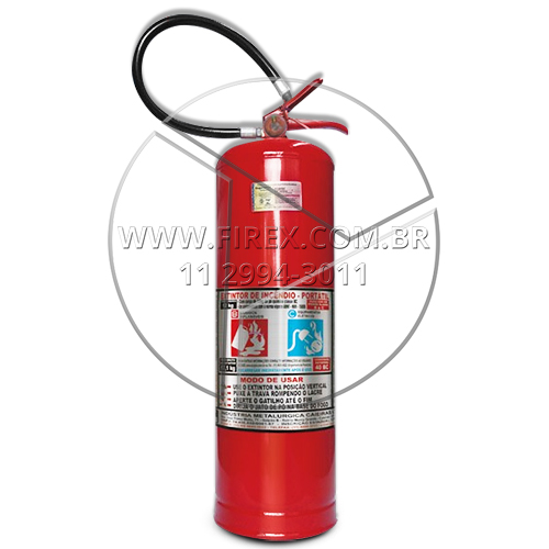 Extintor de incêndio portátil com pó químico seco bc 12 kg :: Extintor de incêndio portátil de Pó químico seco - Classe BC 12kg - FOTO 1