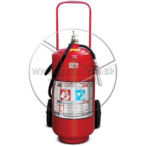 Extintor sobre rodas de pó químico seco bc 50 kg :: Extintor Sobre Rodas de Pó Químico Seco - Classe BC 50kg 80-BC - FOTO 1