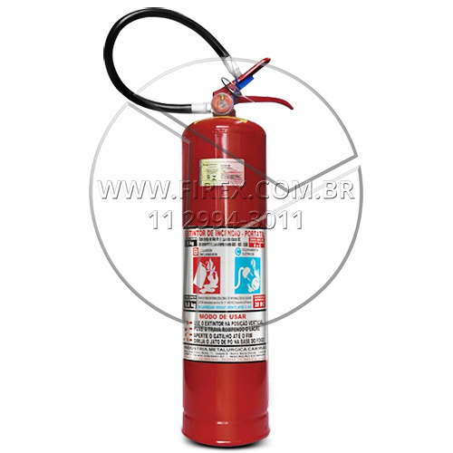 Extintor de incêndio pó químico seco BC com 6 kg. :: Extintor de incêndio portátil de Pó químico seco - Classe BC 6kg - FOTO 1