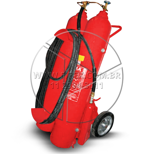 Extintor de incêndio sobre rodas com classificação CO2 de 50 kg :: Extintor Sobre Rodas de Dióxido de Carbono (CO²) 50kg - FOTO 1