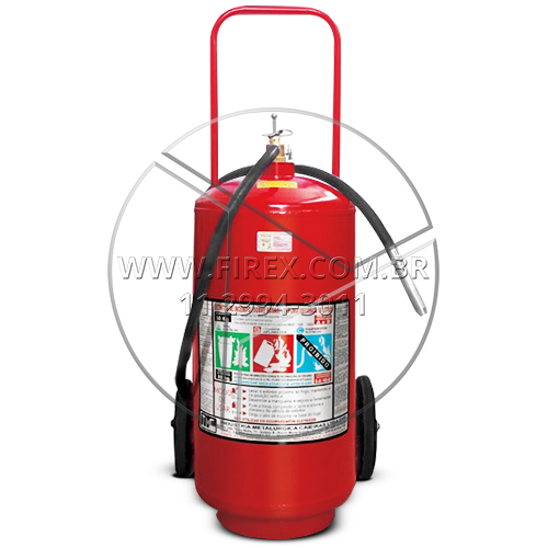 Extintor sobre rodas com capacidade de espuma mecânica de 50 litros.  :: Extintor de Incêndio Espuma Mecânica Carreta de 50 Litros - FOTO 1