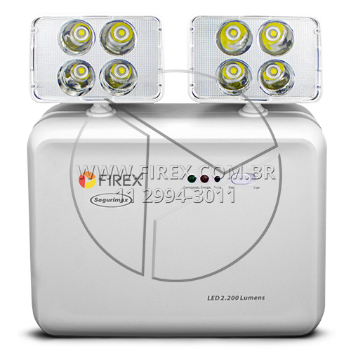 Bloco de iluminação de emergência 2200 lumens. :: Bloco de Iluminação de Emergência 2200 Lumens SG - FOTO 1