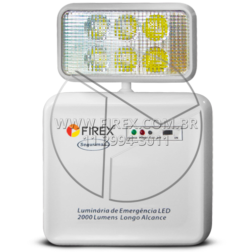 Bloco de Iluminação de Emergência 1 Farol 2000 Lumens SG :: Bloco de Iluminação de Emergência 1 Farol 2000 Lumens SG - FOTO 1
