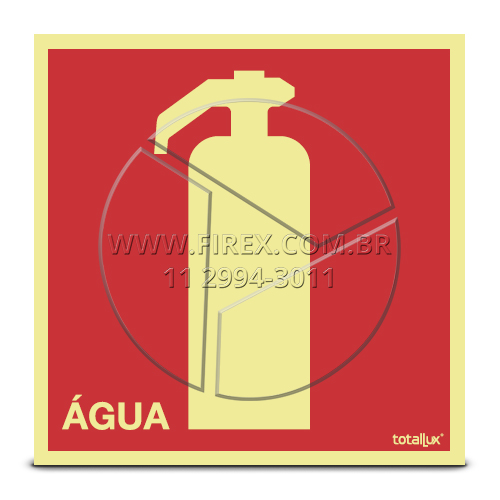 Placa Extintor de Incêndio Água Pressurizada - E5A :: Placa Extintor de Incêndio Água Pressurizada - E5A - FOTO 1