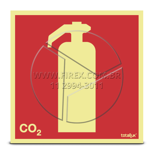 Placa Extintor de Incêndio CO2 - E5C :: Placa Extintor de Incêndio CO2 - E5C - FOTO 1