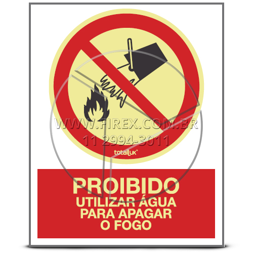 Placa de Proibição P3-V Proibido Utilizar Água