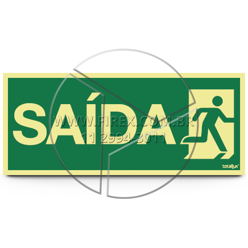 Sinalização Rota De Fuga Saida Para Direita Boneco - S14 D :: Sinalização Rota De Fuga Saida Para Direita Boneco - S14 D - FOTO 1