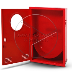 ABRIGO PARA MANGUEIRA DE INCÊNDIO (HIDRANTE) EMBUTIR 90X60X30 CM :: Abrigo para Mangueira (Hidrante) em Chapa de Aço Embutir 90x60x30 cm - FOTO 2