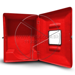ABRIGO PARA MANGUEIRA DE INCÊNDIO (HIDRANTE) EM FIBRA DE VIDRO 70X50X25 CM :: Abrigo para Mangueira (Hidrante) 70X50X25 CM em Fibra de Vidro - FOTO 2