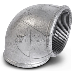Cotovelo 90 graus galvanizado 1.1/4 polegada :: COTOVELO 90º FÊMEA/FÊMEA 1.1/4