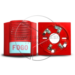 Sirene audiovisual endereçável FIRESM501/A :: Sirene Áudio Visual Endereçável FIRE-SM501/A - FOTO 2