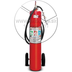 Foto Extintor Sobre Rodas de Classificação Pó Químico Seco ABC 20 kg