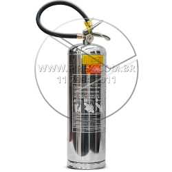 Extintor de Incêndio com Cilindro Portátil em Aço Inox de Água Pressurizada com 10 litros