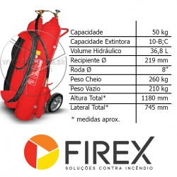 Extintor de incêndio sobre rodas com classificação CO2 de 50 kg :: Extintor Sobre Rodas de Dióxido de Carbono (CO²) 50kg - FOTO 2 Extintor de incêndio sobre rodas com classificação CO2 de 50 kg :: Extintor Sobre Rodas de Dióxido de Carbono (CO²) 50kg - FOTO 2