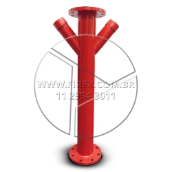 COLUNA DE HIDRANTE Y COM FLANGE Orçamento: Coluna de Hidrante Y com Flange para Canhão Monitor