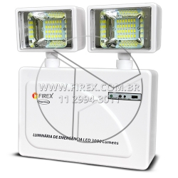Bloco de Iluminação de Emergência com 3.000 lumens e dois faróis. :: Bloco de Iluminação de Emergência 3000 Lumens SG - FOTO 2