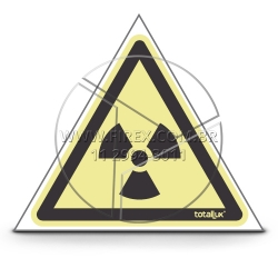Placa de Sinalização Cuidado, Risco de Radiação - A6