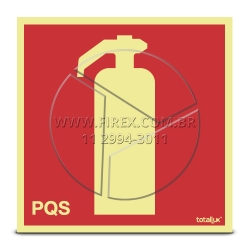 Placa Extintor de Incêndio Pó Químico - E5P
