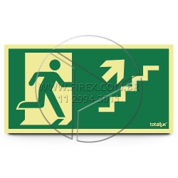 Sinalização Rota De Fuga Escada Sobe Direita - S11